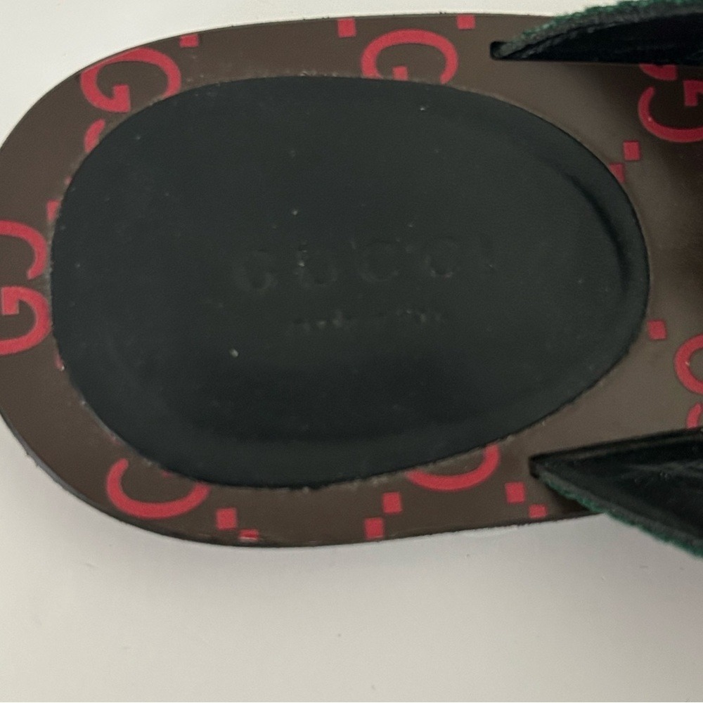 Gucci Kika Red Interlocking GG Thong Flip Flop Flat Sandals Size It 37.5 - Picture 5 of 7